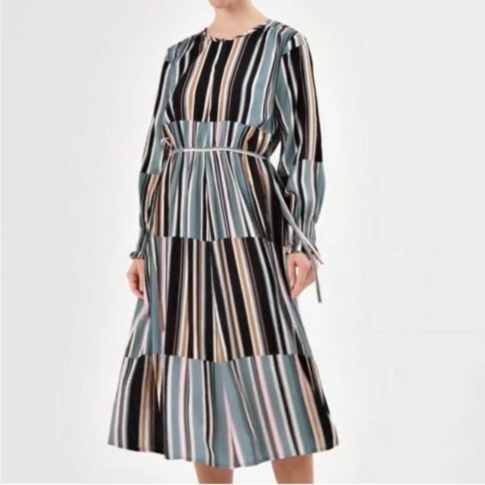 NWT Masai Neve Striped Dress Goblin Blue Size XL